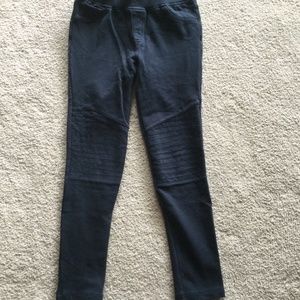 EUC Tea Collection girls navy blue cotton slimfit pants size 10